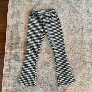 UO Women's Checkered Knit Flare Pants